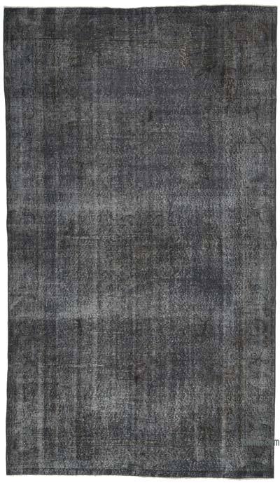 Grey Over-dyed Vintage Hand-Knotted Turkish Rug - 5' 4" x 9' 4" (64 in. x 112 in.)