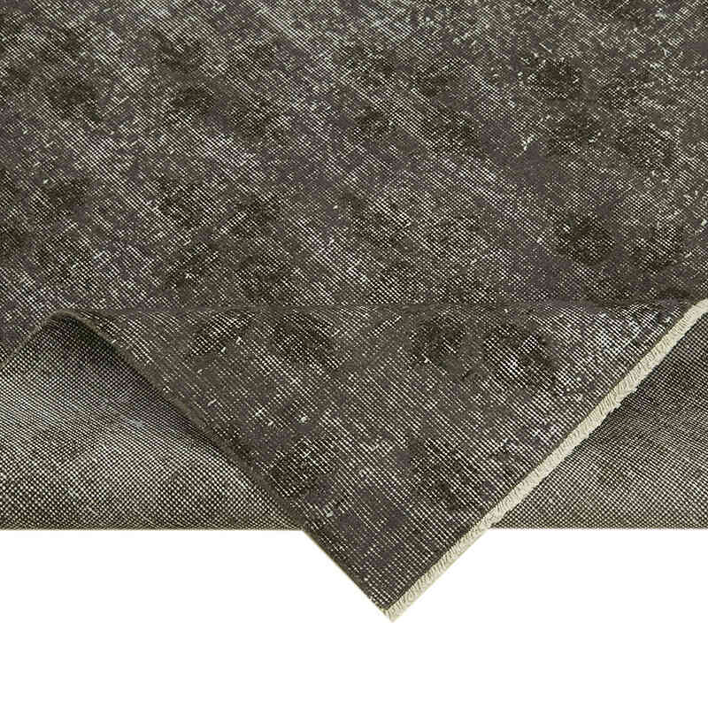 Gray Over-dyed Vintage Hand-Knotted Turkish Rug - 6' 8" x 9' 10" (80" x 118") - K0059364