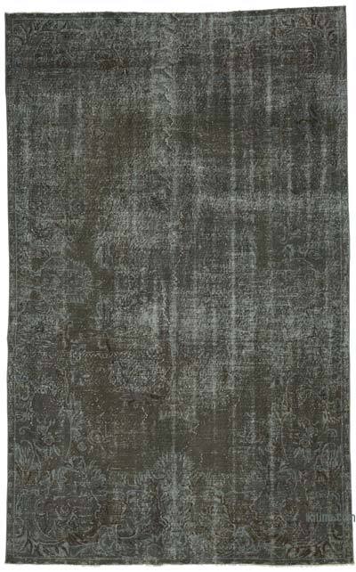 Grey Over-dyed Vintage Hand-Knotted Turkish Rug - 6' 6" x 10' 2" (78 in. x 122 in.)