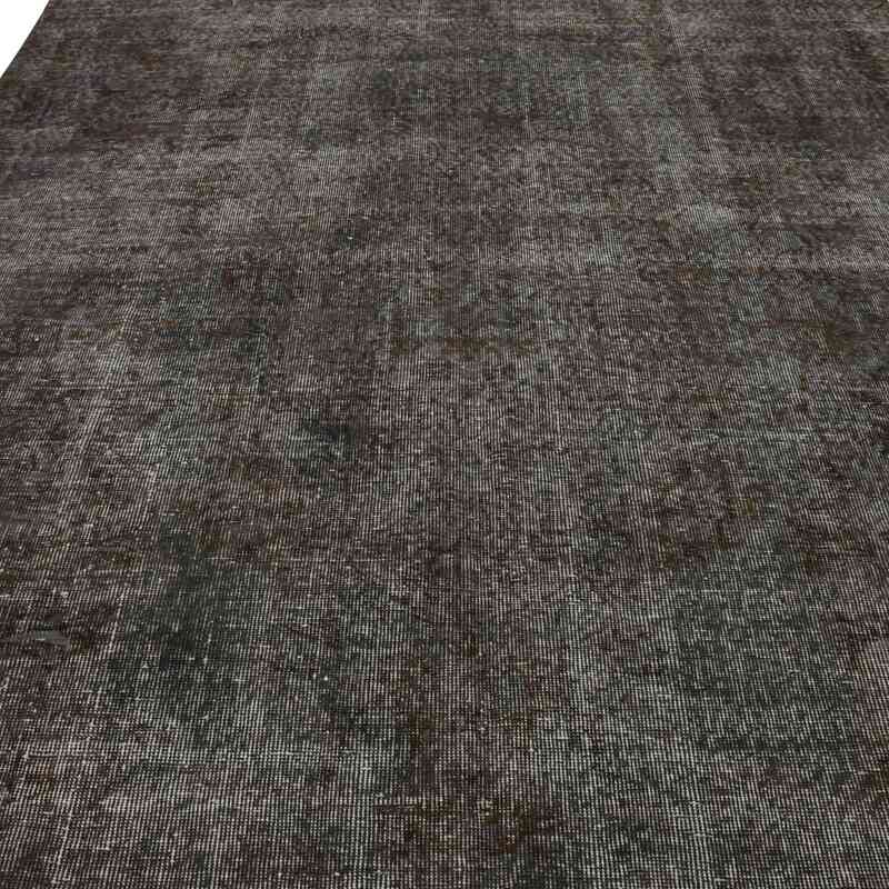 Grey Over-dyed Vintage Hand-Knotted Turkish Rug - 6' 5" x 9' 10" (77" x 118") - K0059366