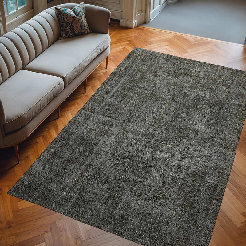 Gri Boyalı El Dokuma Anadolu Halısı - 195 cm x 300 cm - K0059366