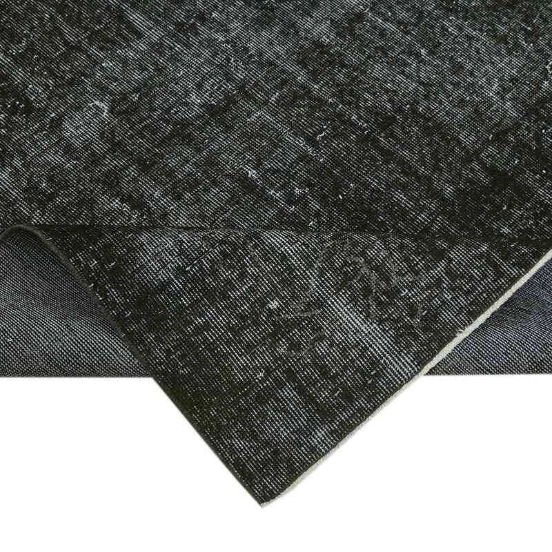 Black Over-dyed Vintage Hand-Knotted Turkish Rug - 5' 2" x 8' 8" (62 in. x 104 in.) - K0059368