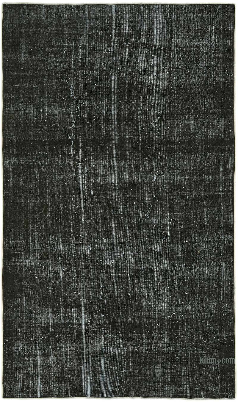 Siyah Boyalı El Dokuma Anadolu Halısı - 157 cm x 263 cm - K0059368