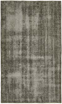 Gri Boyalı El Dokuma Anadolu Halısı - 151 cm x 251 cm