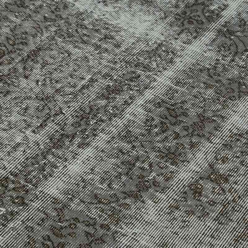Grey Over-dyed Vintage Hand-Knotted Turkish Rug - 4' 11" x 8' 3" (59 in. x 99 in.) - K0059369