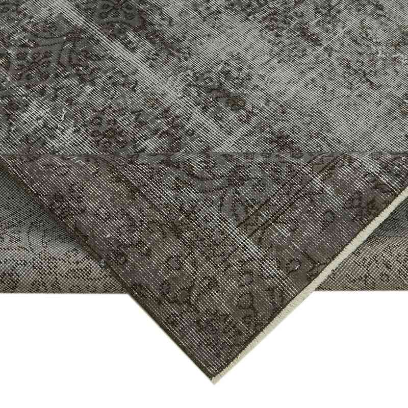 Grey Over-dyed Vintage Hand-Knotted Turkish Rug - 4' 11" x 8' 3" (59 in. x 99 in.) - K0059369