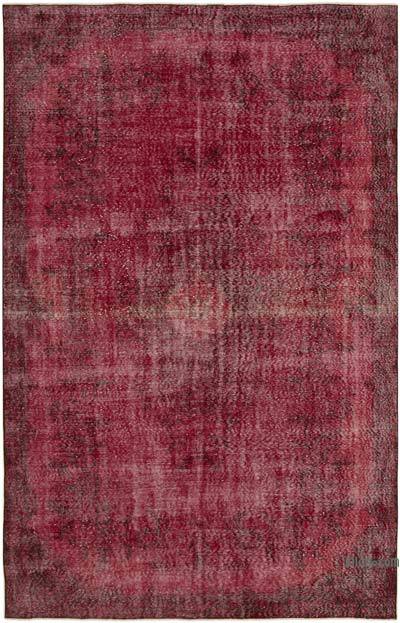 Kırmızı Boyalı El Dokuma Anadolu Halısı - 188 cm x 291 cm