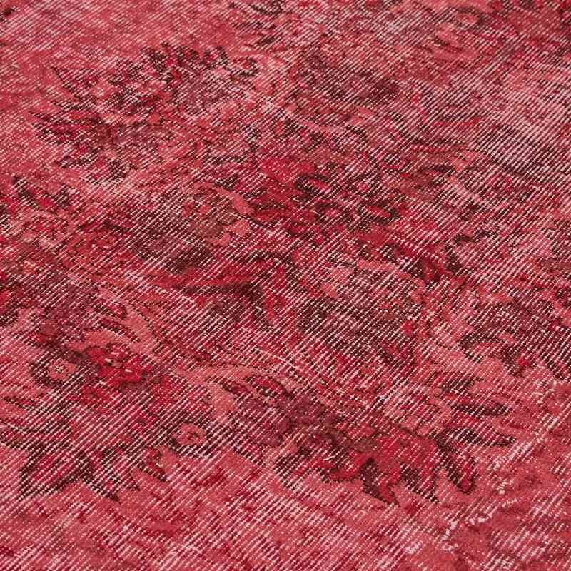 Red Over-dyed Vintage Hand-Knotted Turkish Rug - 6'  x 9' 5" (72 in. x 113 in.) - K0059371