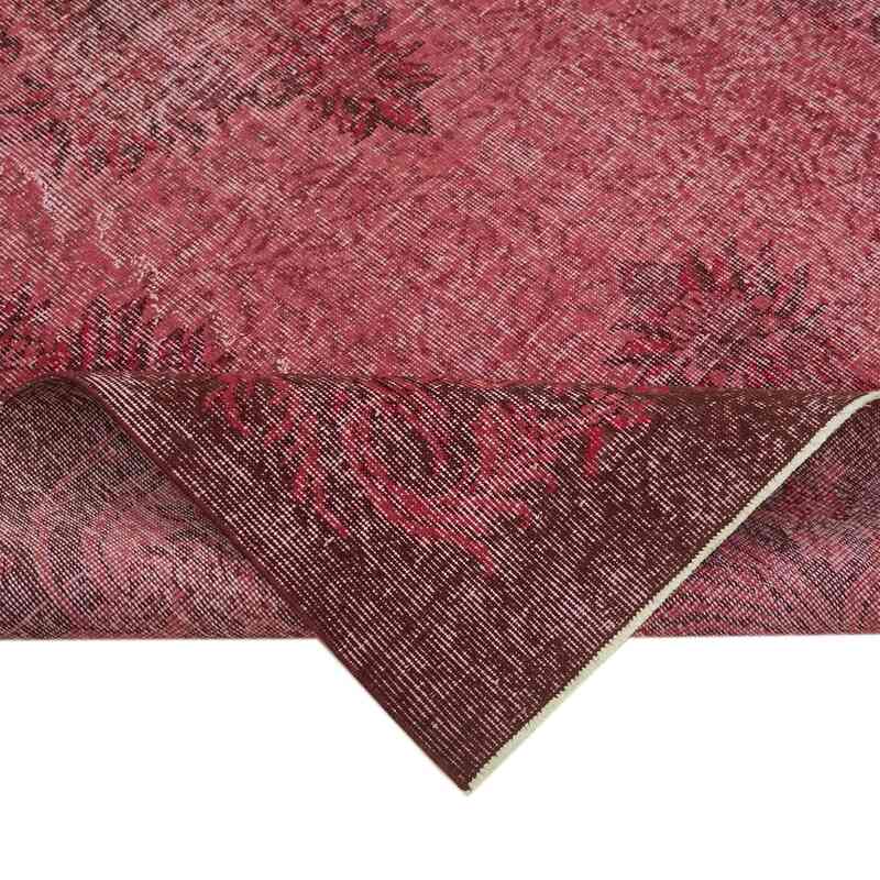 Red Over-dyed Vintage Hand-Knotted Turkish Rug - 6'  x 9' 5" (72 in. x 113 in.) - K0059371