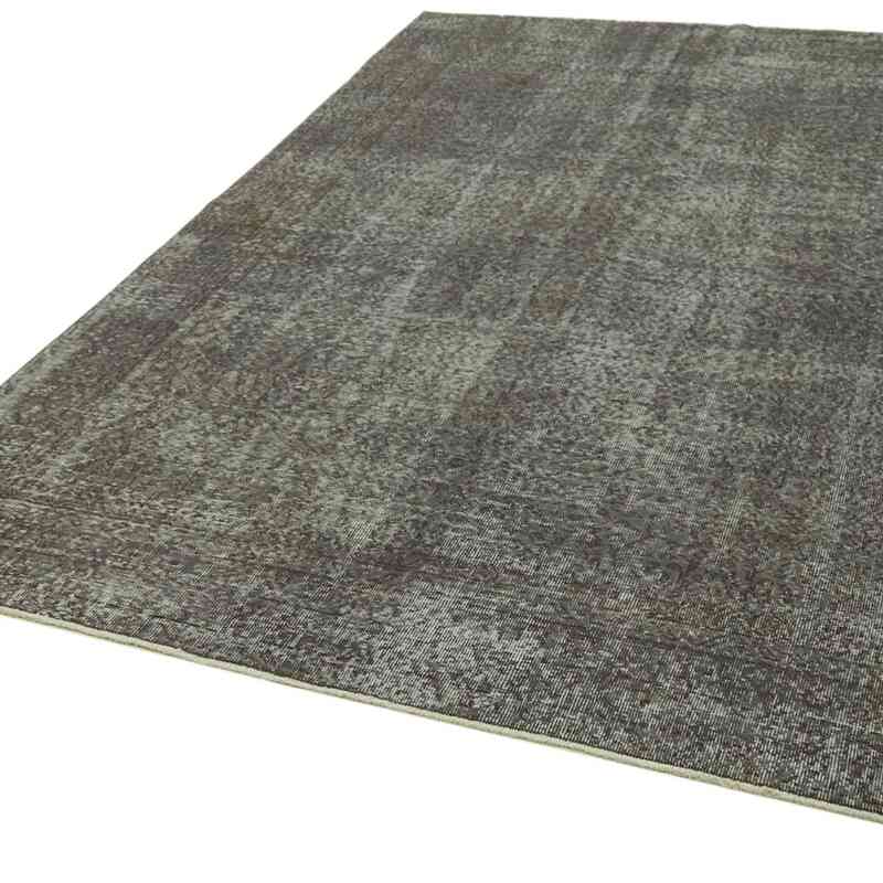 Gris Alfombra Turca Vintage Sobre-teñida - 192 cm x 294 cm - K0059374