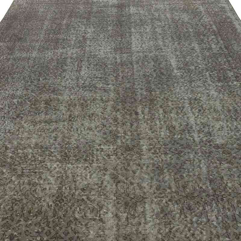 Gris Alfombra Turca Vintage Sobre-teñida - 192 cm x 294 cm - K0059374