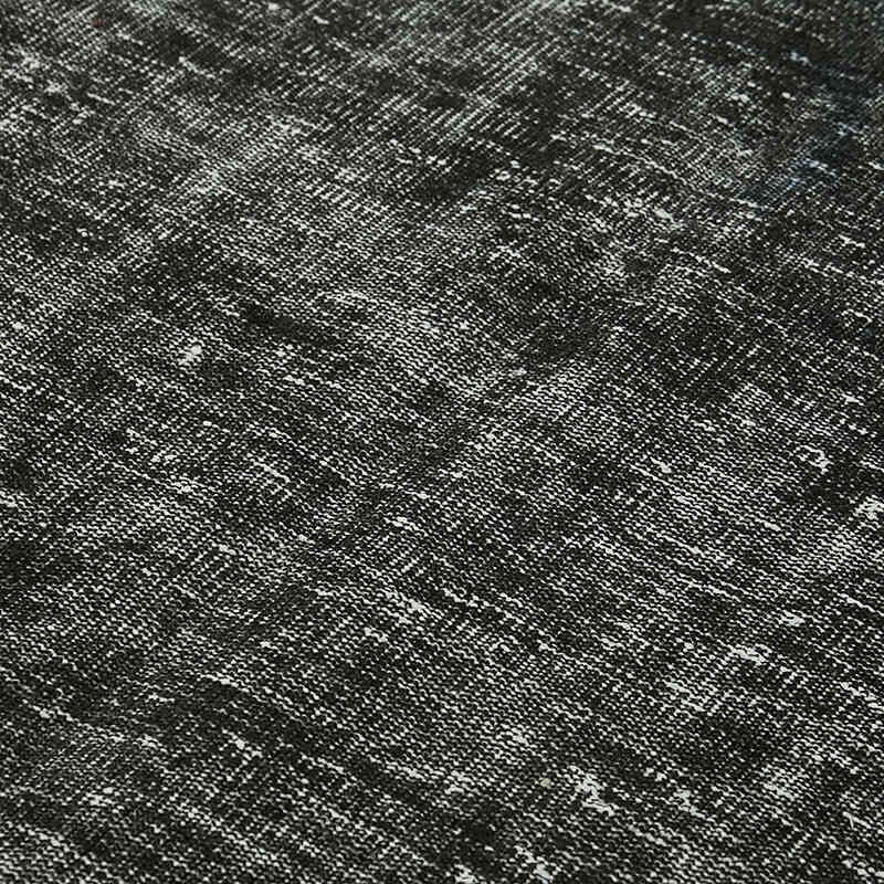 Negro Alfombra Turca Vintage Sobre-teñida - 163 cm x 283 cm - K0059378