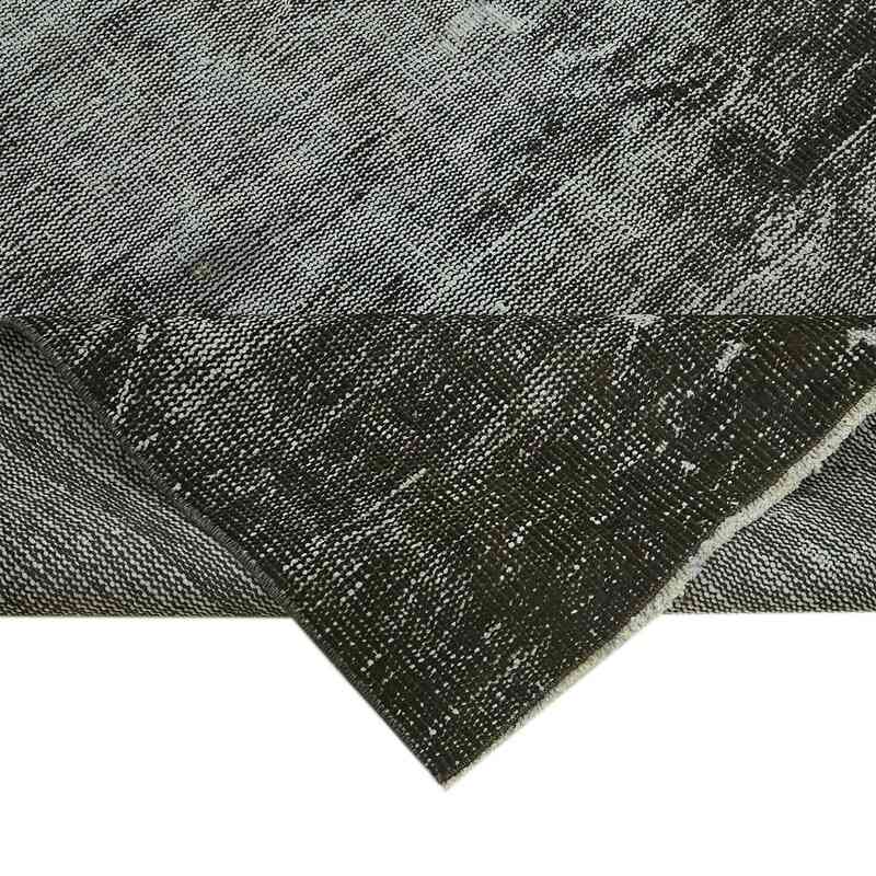 Black Over-dyed Vintage Hand-Knotted Turkish Rug - 4' 10" x 8' 5" (58 in. x 101 in.) - K0059381