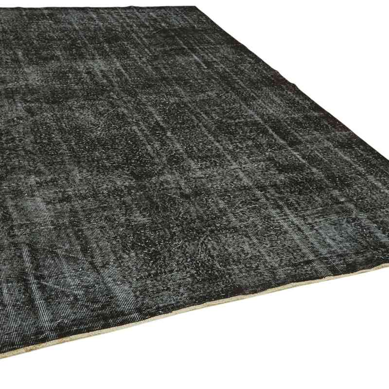 Black Over-dyed Vintage Hand-Knotted Turkish Rug - 7' 1" x 10'  (85 in. x 120 in.) - K0059388