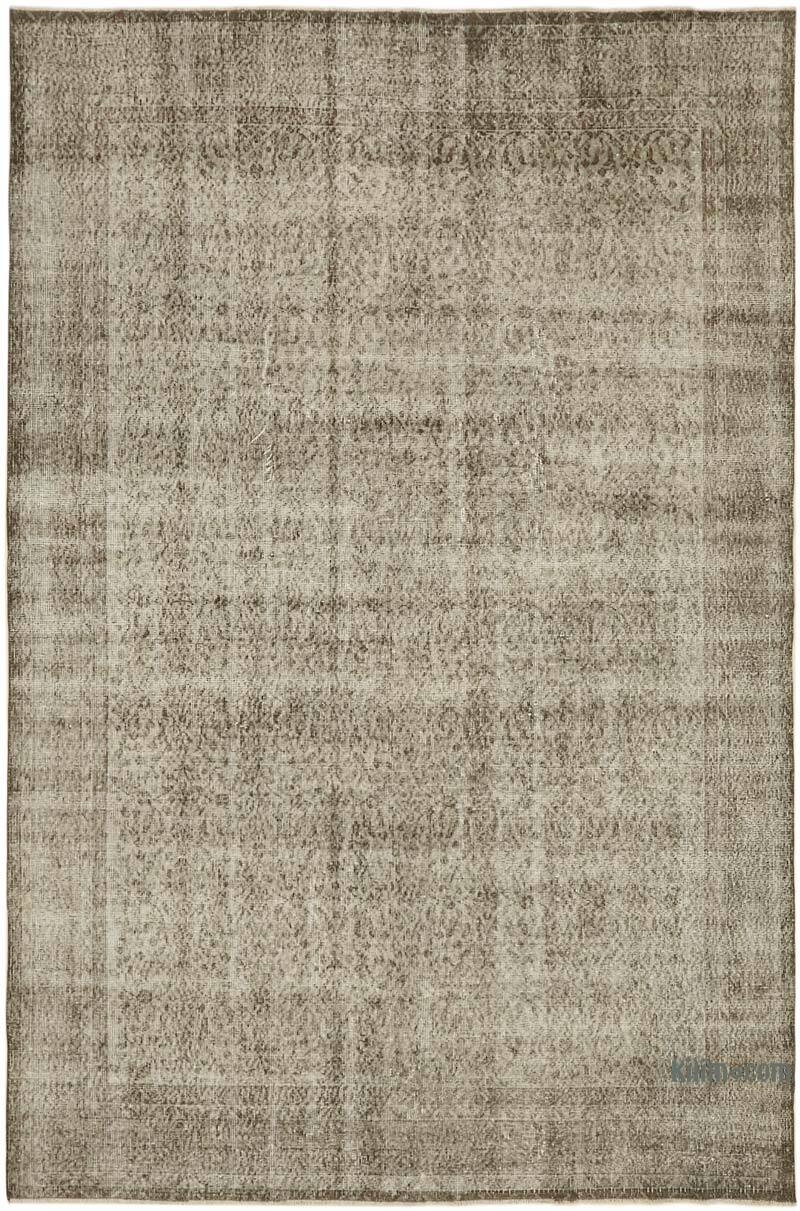 Gri Boyalı El Dokuma Anadolu Halısı - 212 cm x 316 cm - K0059392