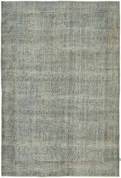 Blue Over-dyed Vintage Hand-Knotted Turkish Rug - 7' 1" x 10' 4" (85 in. x 124 in.)