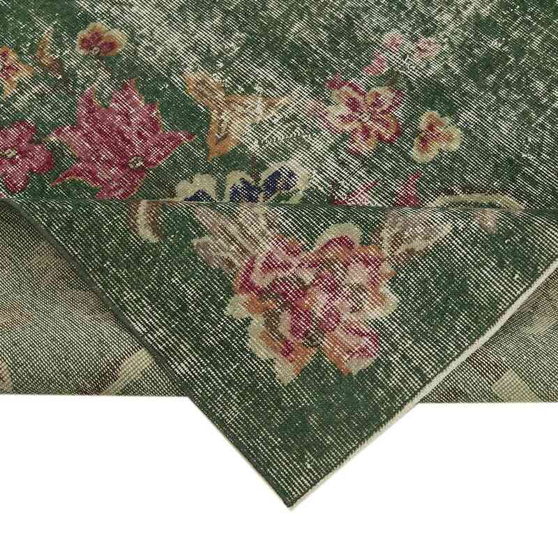 Green Vintage Turkish Hand-Knotted Rug - 6' 9" x 10' 6" (81 in. x 126 in.) - K0059407