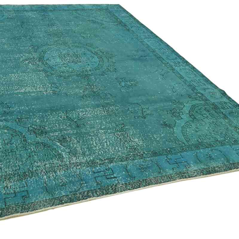 Mavi-Yeşil Boyalı El Dokuma Anadolu Halısı - 217 cm x 310 cm - K0059408