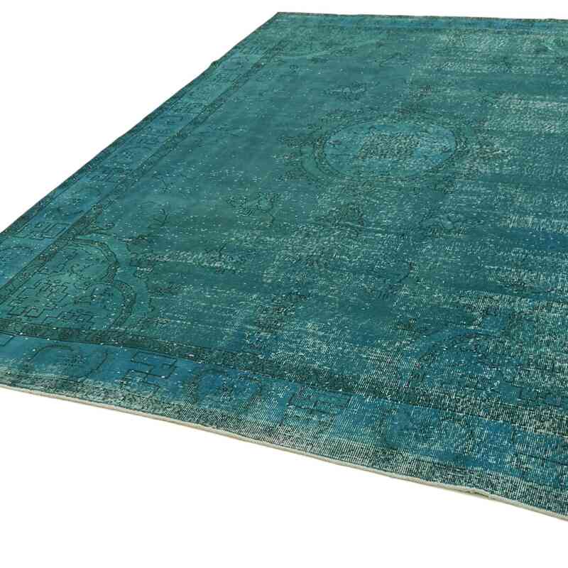 Mavi-Yeşil Boyalı El Dokuma Anadolu Halısı - 217 cm x 310 cm - K0059408