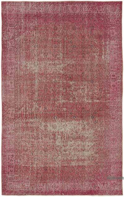 Pembe Boyalı El Dokuma Anadolu Halısı - 204 cm x 319 cm