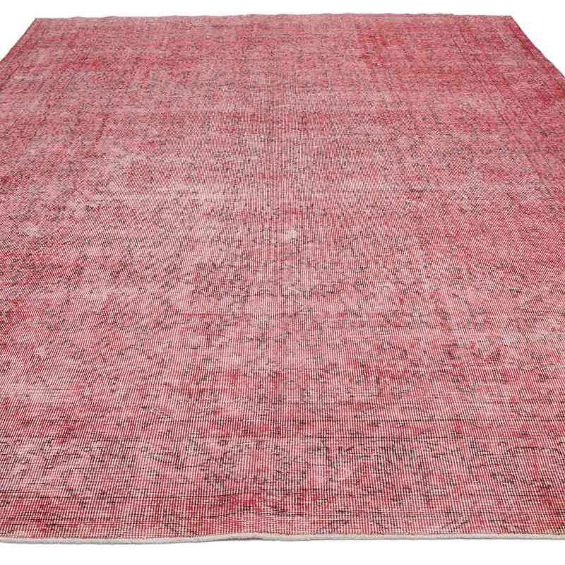 Pink Over-dyed Vintage Hand-Knotted Turkish Rug - 7' 4" x 10' 3" (88 in. x 123 in.) - K0059412