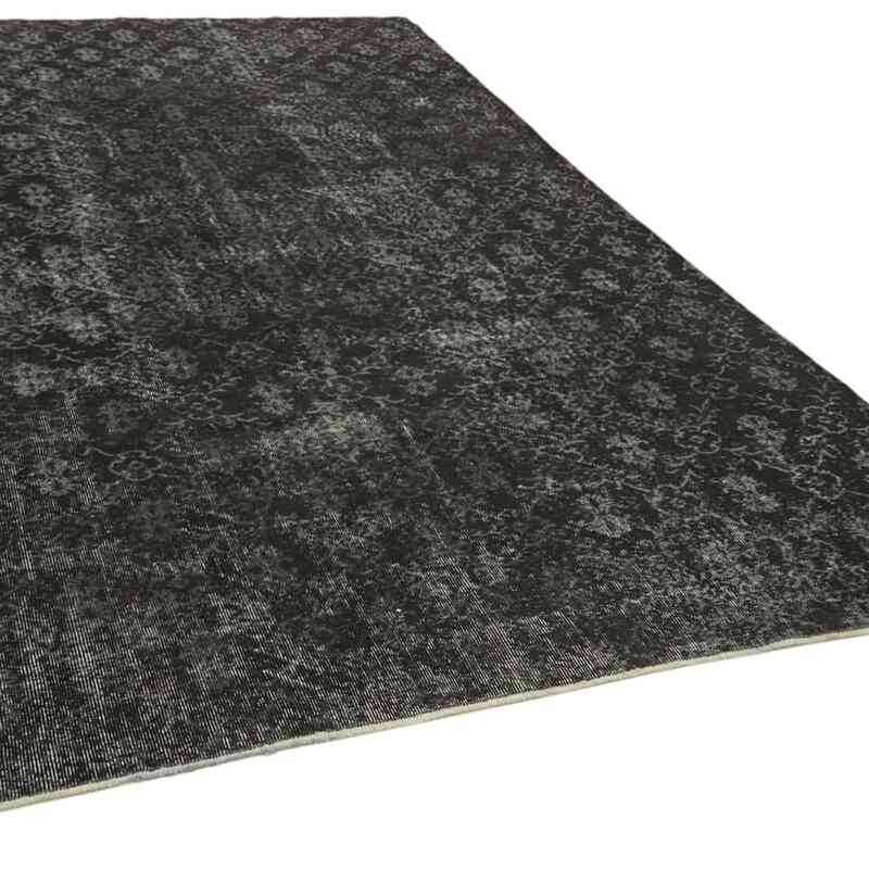 Black Over-dyed Vintage Hand-Knotted Turkish Rug - 7' 2" x 10' 9" (86 in. x 129 in.) - K0059413