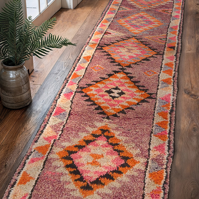 Alfombra Vintage de pasillo - 81 cm x 311 cm - K0059422