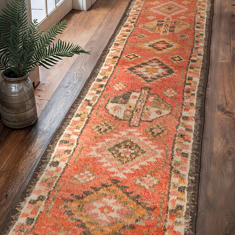 Vintage Tribal Runner Rug - 2' 10" x 10' 10" (34" x 130") - K0059426