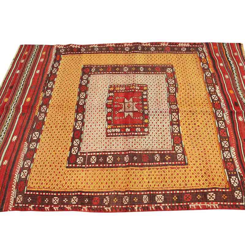 Vintage Fethiye Jijiim Rug - 4' 7" x 5' 11" (55" x 71") - K0059441