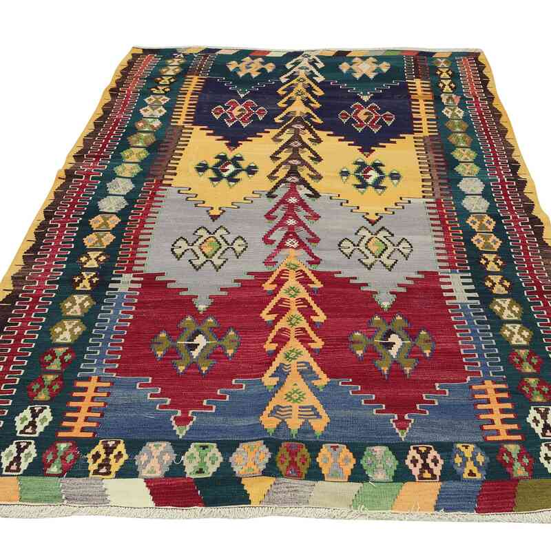 Vintage Konya Obruk Kilimi - 165 cm x 250 cm - K0059444