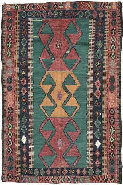 Vintage Konya Obruk Kilimi - 132 cm x 197 cm