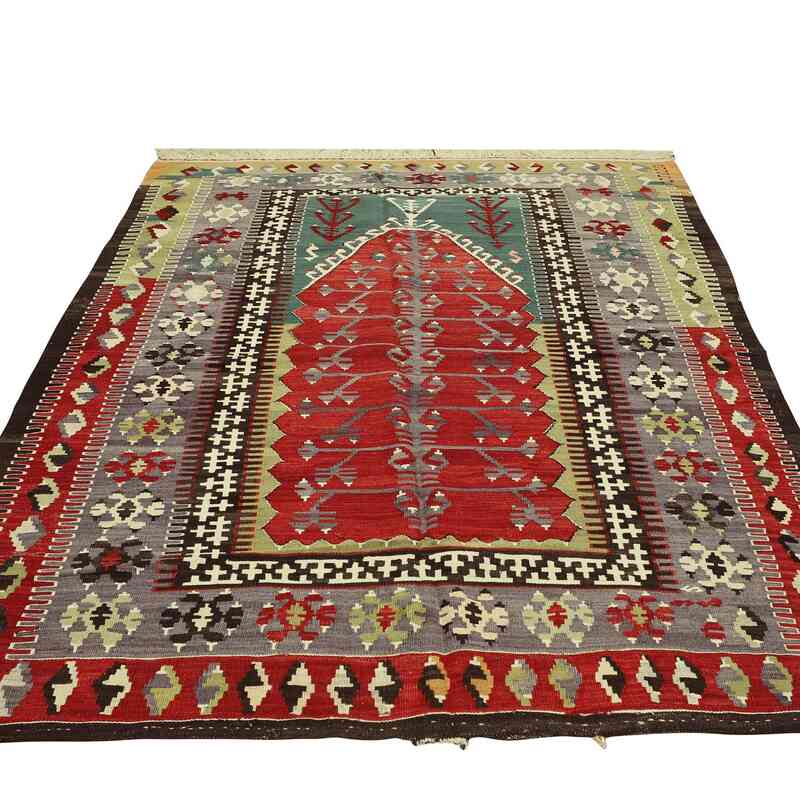 Alfombra Konya Obruk Kilim Vintage - 165 cm x 210 cm - K0059451