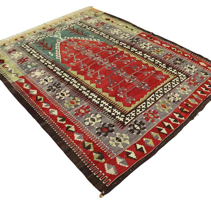 Vintage Konya Obruk Kilimi - 165 cm x 210 cm - K0059451