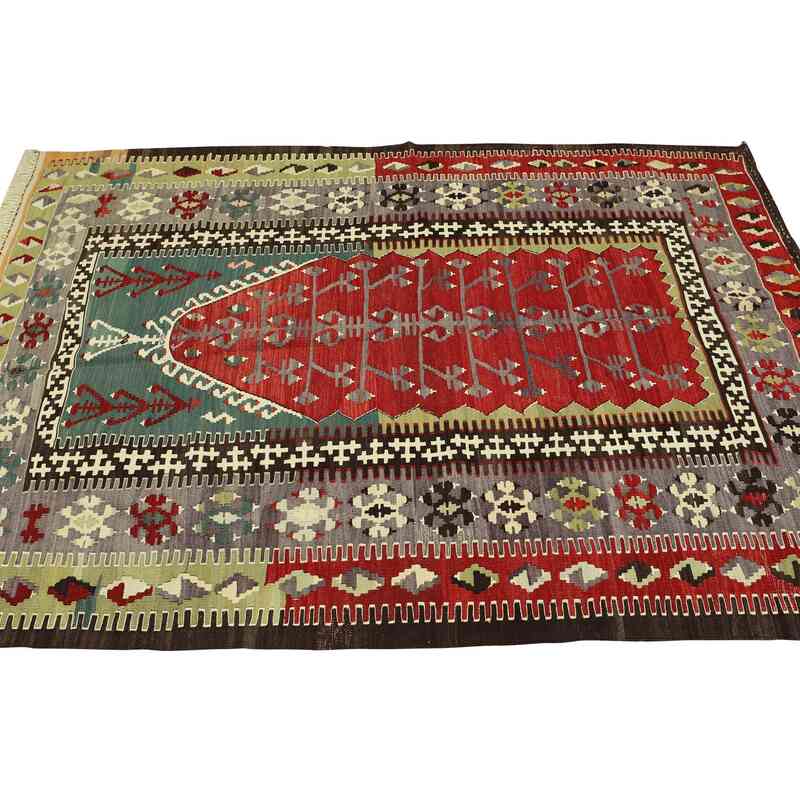 Alfombra Konya Obruk Kilim Vintage - 165 cm x 210 cm - K0059451