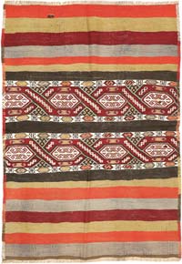 Vintage Malatya Kilim Rug - 3' 1" x 4' 6" (37" x 54")
