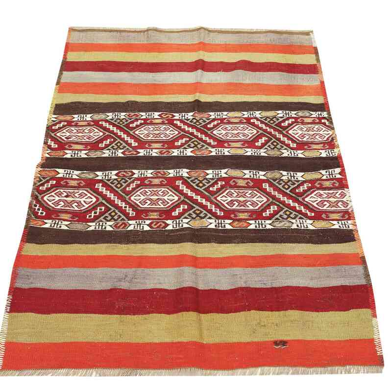 Vintage Malatya Kilim Rug - 3' 1" x 4' 6" (37" x 54") - K0059474