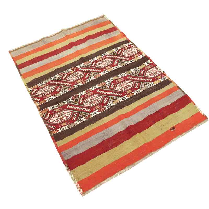 Vintage Malatya Kilim Rug - 3' 1" x 4' 6" (37" x 54") - K0059474