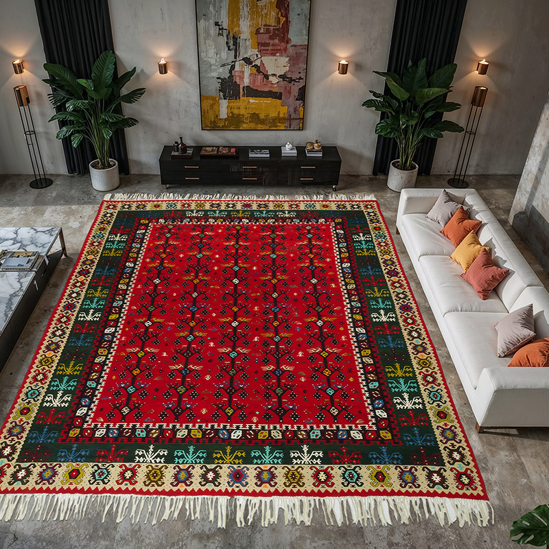 Kırmızı Vintage Şarköy Kilimi - 386 cm x 445 cm - K0059490