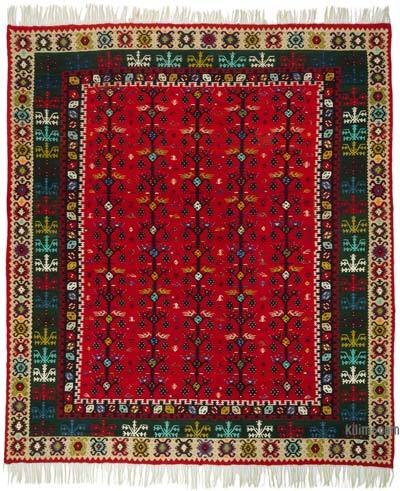 Red Vintage Sharkoy Kilim Rug - 12' 8" x 14' 7" (152 in. x 175 in.)