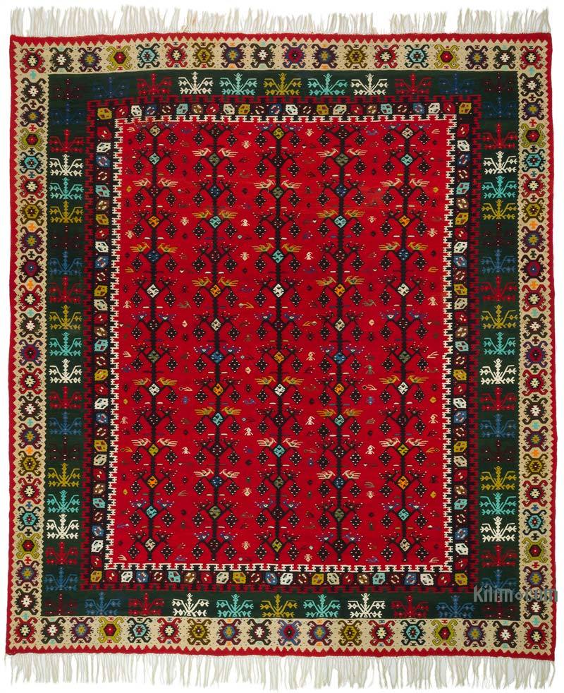 Kırmızı Vintage Şarköy Kilimi - 386 cm x 445 cm - K0059490