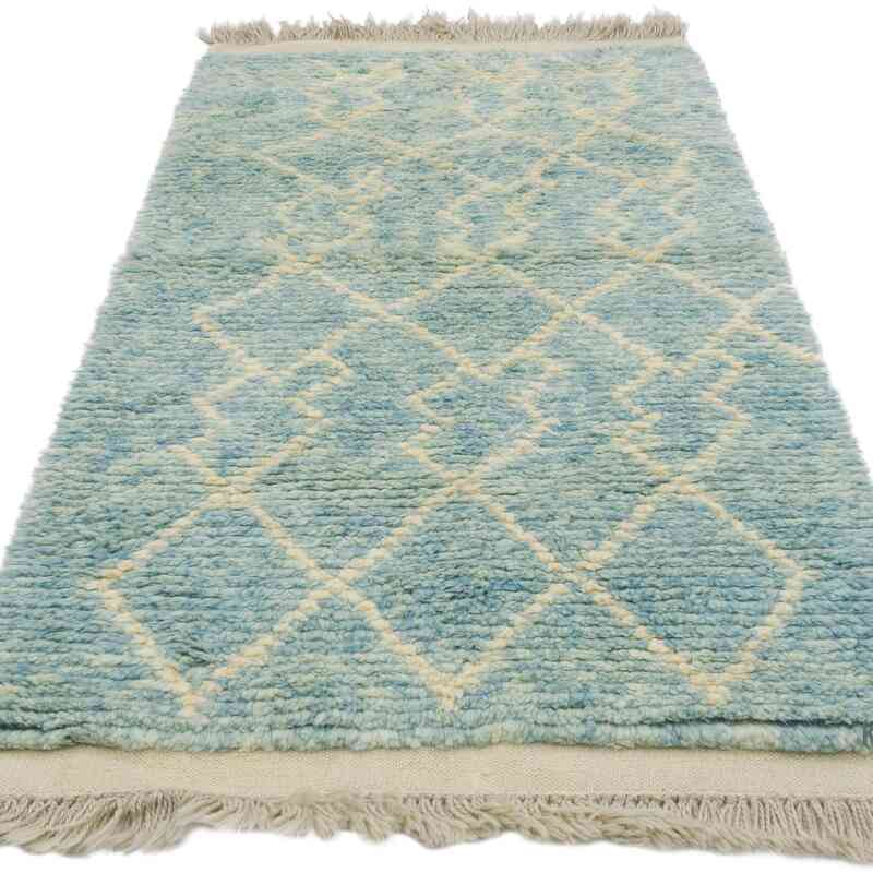 Alfombra 'Tulu' de estilo Marroquí Anudada a Mano - 98 cm x 203 cm - K0059503