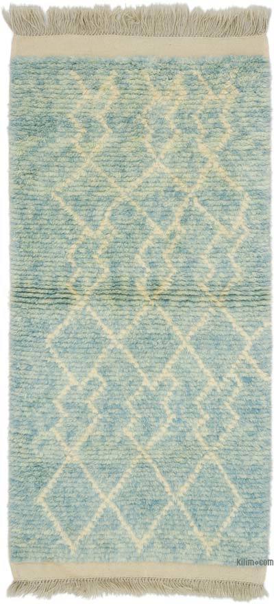 Moroccan Style Hand-Knotted Tulu Rug - 3' 3" x 6' 8" (39 in. x 80 in.)
