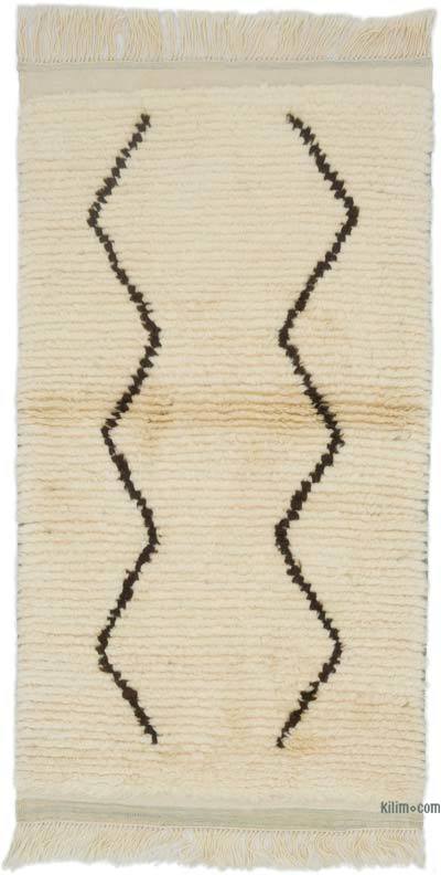 Moroccan Style Hand-Knotted Tulu Rug - 2' 11" x 5' 3" (35 in. x 63 in.)