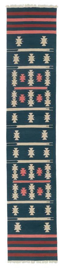 New Handwoven Turkish Kilim Runner - 3' 1" x 15' 3" (37" x 183")