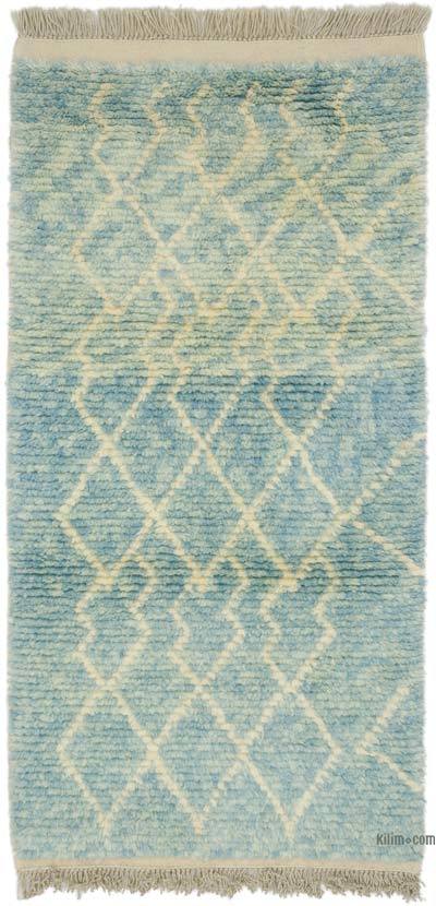 Moroccan Style Hand-Knotted Tulu Rug - 3' 3" x 6' 7" (39 in. x 79 in.)