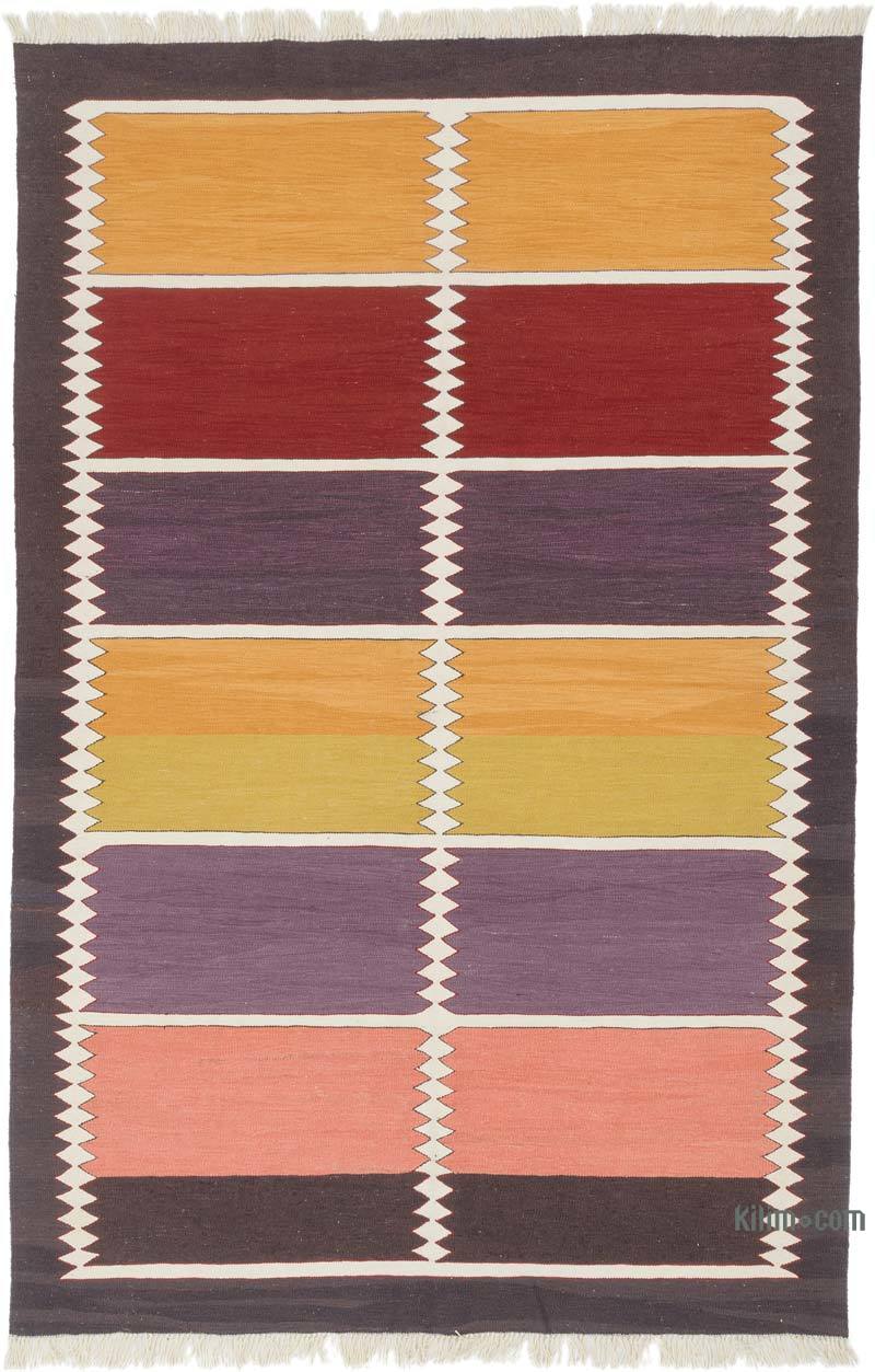 New Handwoven Turkish Kilim Rug - 5' 11" x 9' 1" (71" x 109") - K0059519