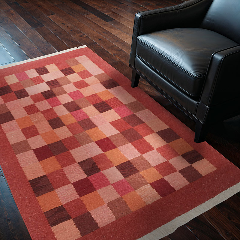 New Handwoven Turkish Kilim Rug - 4' 3" x 5' 9" (51" x 69") - K0059522