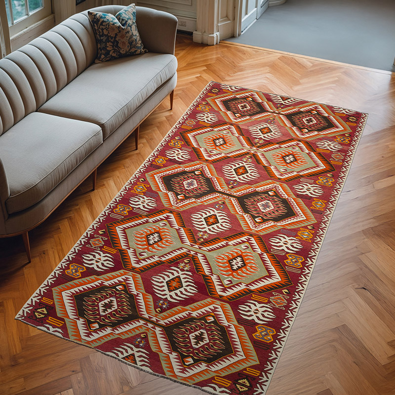 Vintage Mut Kilim Rug - 5' 3" x 10'  (63" x 120") - K0059535