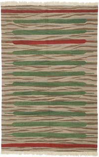 New Handwoven Turkish Kilim Rug - 4' 1" x 6' 1" (49" x 73")