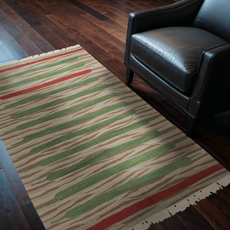 New Handwoven Turkish Kilim Rug - 4' 1" x 6' 1" (49" x 73") - K0059547